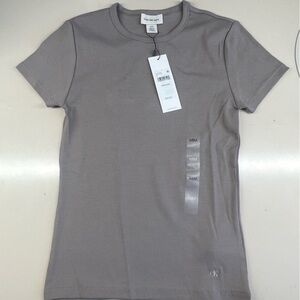 NWT Ribbed Gray Tee